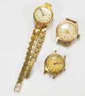 STARE POZŁACANE ZEGARKI RADZIECKIE SLAVA ZARIA BRANSOLETKA ODZYSK