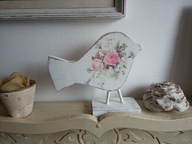 DREWNIANY PTASZEK PTAK DUŻY DEKORACJA DOMU