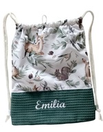 WOREK PLECAK do żłobka do przedszkola WF HAFT imię