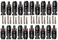 10X ZŁĄCZE KONEKTOR MC4 MĘSKI ŻEŃSKI PANEL SOLARNY 1000V + - ZESTAW 10 PAR