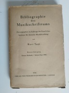 Bibliographie des Musikschrifttums Kurt Taut 1936