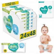 CHUSTECZKI NAWILŻANE WILGOTNE DLA DZIECI PAMPERS HARMONIE AQUA 24 x 48 szt