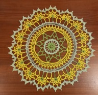 serwetka szydełkowa, szydełko RĘKODZIEŁO śr. 38 cm