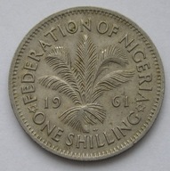 Nigeria 1 shilling 1961 - królowa Elżbieta II - stan 2