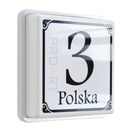 LED PODŚWIETLANY numer na dom tabliczka adresowa B