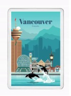 VANCOUVER KANADA magnes pamiątkowy na lodówkę akrylowy
