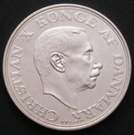 Dania 2 korony 1937 - król Christian X - srebro