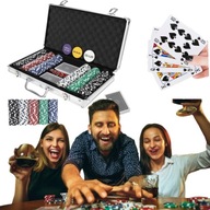 ZESTAW DO POKERA 500 ŻETONÓW WALIZKA POKER KARTY TEXAS ŻETONY KOSTKI MOCNY