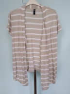 Beżowa narzutka w paski Flame XS 34 waterfall