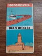 STARA MAPA TURYSTYCZNA KOŁOBRZEG PLAN MIASTA