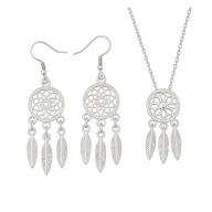 ZK80 Zestaw biżuterii, kolczyki, wisiorek, Łańcuszek , sr. próba 925