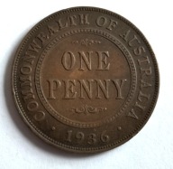 moneta Australia 1 penny 1936 Jerzy V