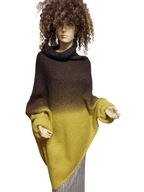 SOLAR ciepłe PONCZO SWETER moherowy - L 40/42