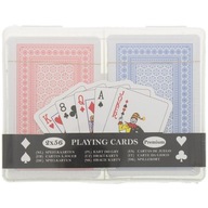 Karty do gry 2 talie w pudełku poker remik pasjans