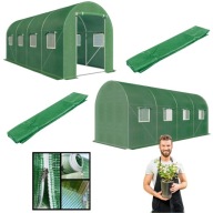 FOLIA ZAMIENNA NA TUNEL FOLIOWY OGRODOWY 4X2,5 10M2 PE 140G/M2 UV ZIELONA