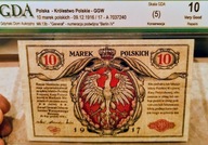 10 MAREK Polskich GENERAŁ 1917 GDA 10 STAN 5 ŁADNY seria A Berlin