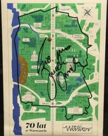 Plakat z Mapą Wawra i autografem J. Owsiaka