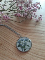 Naszyjnik z żywicy z suszonymi kwiatami Wyjątkowe prezent