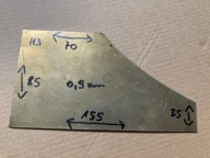 Mosiądz 0,9mm formatka mosiężna kęs blacha płaskownik