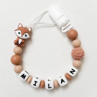 Silikonowa zawieszka do smoczka z imieniem dziecka