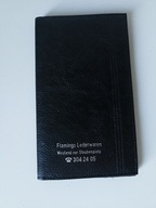 Śliczne skórzane czarne etui na dokumenty i karty