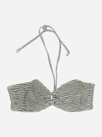 H & M bikini stanik paski prążki góra od stroju strój kąpielowy marynarski