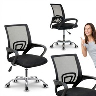 FOTEL OBROTOWY BIUROWY ERGONOMICZNY KRZESŁO DO BIURKA REMO CZARNY 93X52CM