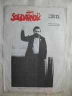 SOLIDARNOŚĆ LECH WAŁĘSA W MIEJSCU INTERNOWANIA stary PLAKAT-ULOTKA