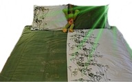 pościel z flaneli 200x220 +2x70x80 zamek F 17-1 Kminek zielony