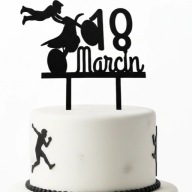 topper na tort urodziny personalizacja wiek imię AKROBACJE MOTO!!kolory
