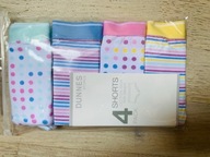 Majtki dla dziewczynki Dunnes Stores 6-7 lat 100% bawełna 4 pary szorty
