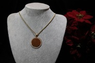 ŁAŃCUSZEK ZE STALI CHIRURGICZNEJ 316L POZŁACANY ZAWIESZKA