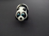 Wspaniały szklany miś panda, lata 60-80 (A89)