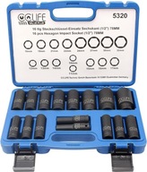 CCLIFE Zestaw Głębokich Nasadek Udarowych 1/2″ 10–32 mm 16 szt