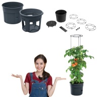 DONICZKA TWORZYWO SZTUCZNE CZARNA UPRAWY POMIDORÓW OGÓRKÓW SOLIDNA MOCNA