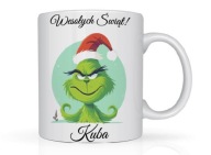 Świąteczny kubek z TWOIM imieniem na prezent Grinch MIKOŁAJKI ŚWIĘTA