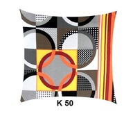 Poszewka z kory 40x40 jasiek z bawełny gofrowanej K 50 kółka kolorowe