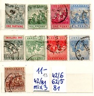 Barbados 13 , mix 3 , nr 42/ 6 , 62/ 5 , 81
