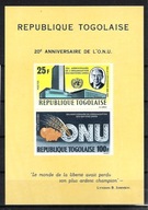 Togo 1965, Mi bl.nr 22 CIĘTY, 20 lat ONZ