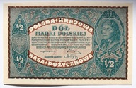 1/2 pół marki polskiej stan bankowy