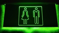 REKLAMA NEON DROGOWSKAZ WC - WATER CLOSET - USTĘP, UBIKACJA, SŁAWOJKA