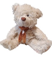 Maskotka miś biały z szalikiem Axiom 40cm