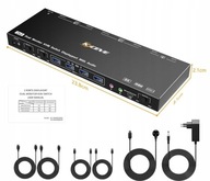 Dual DP KVM Switch 2 PC 2 monitory 4K 144 Hz USB 3.0