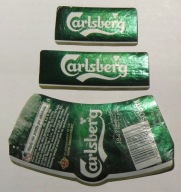 ETYKIETA PIWO BROWAR CARLSBERG OKOCIM + DWIE MAŁE ETYKIETY