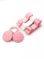 Komplet do włosów gumki i spinki kokardki Elena handmade Momilio