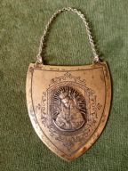 Stary Polski srebrny ryngraf grawerowany - M.B. Ostrobramska 22 g.