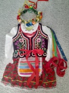 Strój krakowski dla dziewczynki ZOSIA NR kat 6 ,rozm 86-98 + pantofelki!