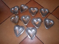 STARE METALOWE FORMY DO CZEKOLADY SERCE