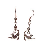 Kolczyki ręcznie wykonane kot kotek wiszące