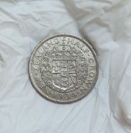 NOWA ZELANDIA - 1/2 KORONY - HALF CROWN 1934 - Jerzy V - srebro